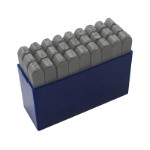 Capital letter punch set (A-Z+&) with character height 1 mm (Strength 600–800 N/mm2)